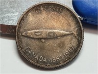 OF)  1967 Canada silver 10 cents