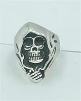 Sz 7 Skull Ring Domineering Stainless Steel Men's