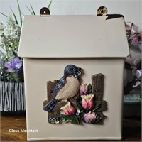 Bird and Floral Metal Wall Mount Mail Letter Box
