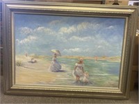 beachside original oil painting by Earline Burgess