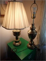 (2) Brass Table Lamps / One Is Touch Lamp /