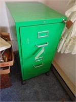 2-Drawer Metal File Cabinet w/ Key -