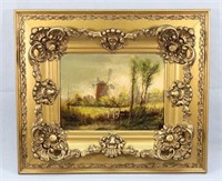 Van Allen Dutch Landscape Oil Painting