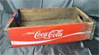 Red wooden Coca-Cola crate