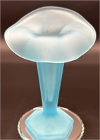 Westmorland Blue Satin JIP Vase Uv Reactive Under