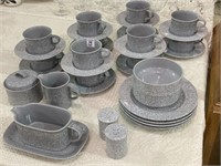 Partial Set of Mikasa Ultra Stone Gray Dishware