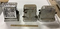 3 vintage toasters — no cords
