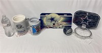 NFL Dallas Cowboys Mugs, License Plate & Ball Goal