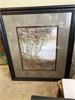 Framed picture of trees