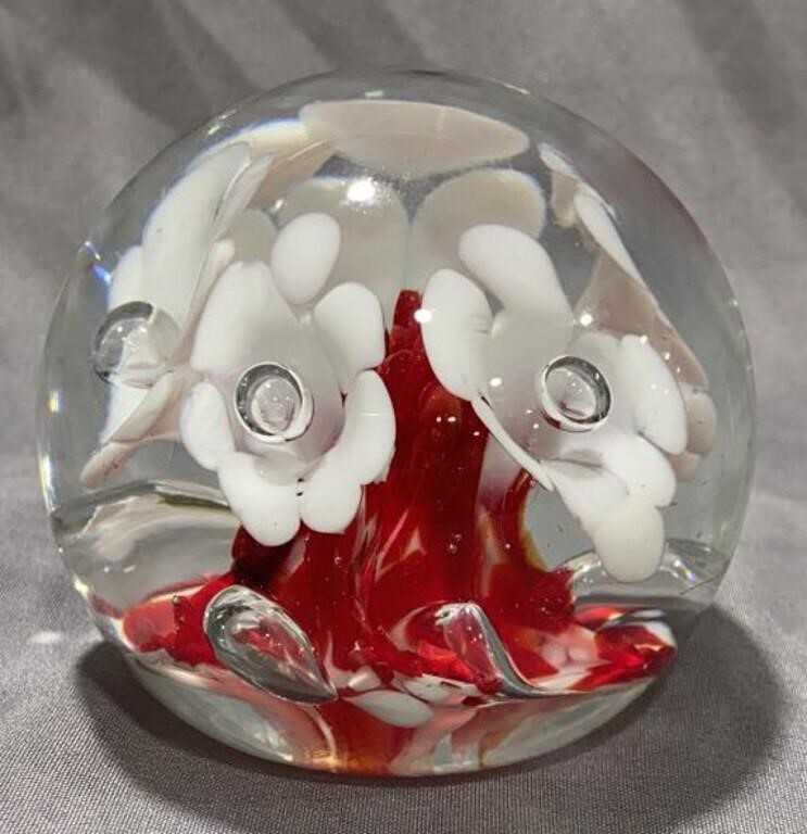 Vtg Gibson Controlled Bubble Paperweight