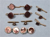 (2) Antique Cufflink & Stud Sets