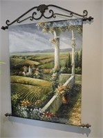 Oil on Canvas Wall Hanging, Metal Decorative Frame