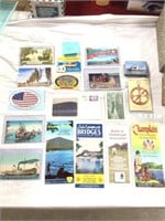 Vintage pamphlets, playing cards of attractions
