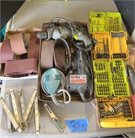 Belt & palm sander, drill, drill bits and more