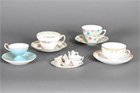 Vintage Gilded Teacups, Mini The Lord's Prayer Set