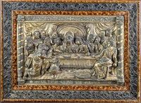 JB 20th Century "The Last Supper" Metal Relief