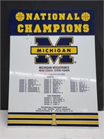 88-89 UofM  National Champions  metal sign