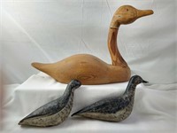 2 Wood Birds & Goose