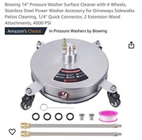 Biswing 14" Pressure Washer Surface Cleaner