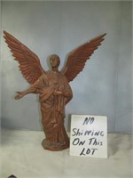 Winged Angel With Trumpet Figure - 17"