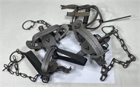 Lot of (4) Steel Animal Traps
