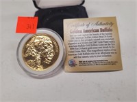 Golden American Buffalo Replica Coin