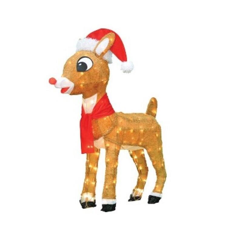 Rudolph 24 Inch Rudolph In Santa Hat and Scarf