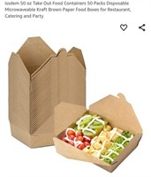 MSRP $24 50 Pcs Disposable Food Boxes