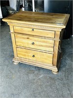 Small rustic wood 3 drawer dresser
