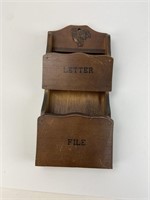 Wooden Hanging Letter & File Holder