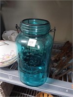 Green Canning Jar Style Candleholder