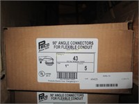 (12) Peco 1" 90° Angle Flexible Conduit Connectors