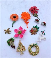 1960's Flower Power and Christmas Jewelry.