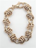 Bronze Milor Italy 8in Bracelet 2 Pair Pearl