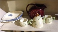 Five pieces of vintage China including beehive