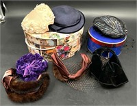 Vintage Pinup Hats w Boxes- Mink, Nicholas Unger +