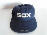 VINTAGE GAME USED CHET LEMON WHITE SOX HAT