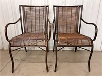 2 Metal and Wood Occassional Chairs