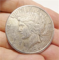 1922 Peace Dollar Silver Coin
