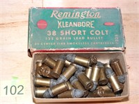 38 Short Colt Remington Rnds 32ct