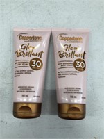 2 PIECES COPPERTONE GLOW BRILLIANT SPF 30