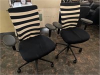 Matching Pair of Rolling Desk Chairs