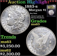 ***Auction Highlight*** 1883-s Morgan Dollar $1 Gr