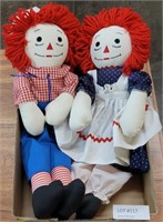 CLOTH RAGGEDY ANN & ANDY DOLLS