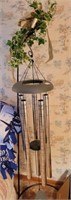HEAVENLY BELLS WIND CHIMES ON WROUGHT IRON STAND