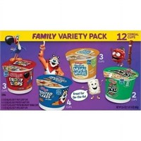 Kellogg's Cereal Cup Variety Pack  12 Count