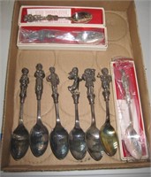 9 Reed/Barton Silverplate Christmas Spoons 1980-87