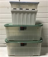 Plastic storage bins