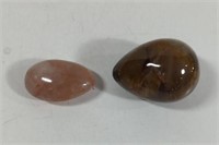 Rose Quartz Stone And Agate Stone Egg