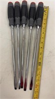 5 Proto Slotted Screwdrivers